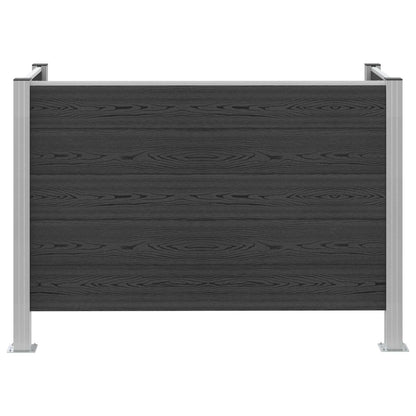 vidaXL Garbage Bin Fence Grey 161 x 85 x 115 cm Aluminium and WPC