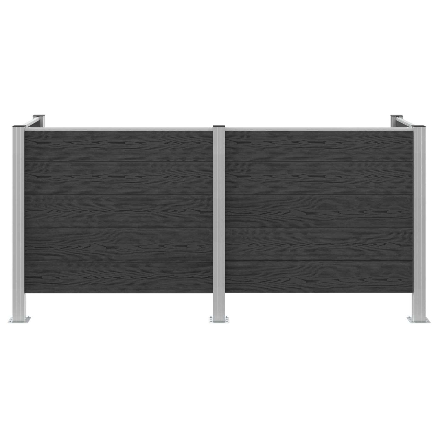 vidaXL Garbage Bin Fence Grey 237 x 85 x 115 cm Aluminium and WPC