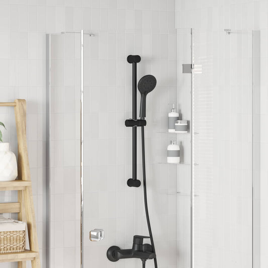 vidaXL Shower Head Holder Black 70 cm Stainless Steel