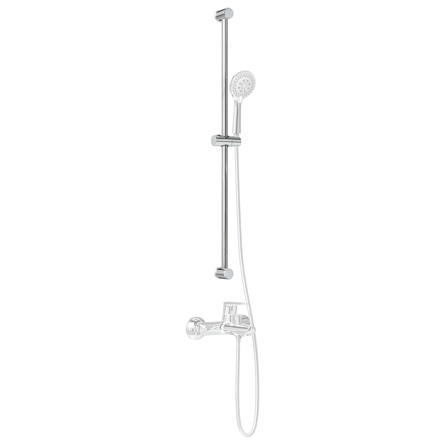 vidaXL Shower Head Holder Chrome 101 cm Stainless Steel