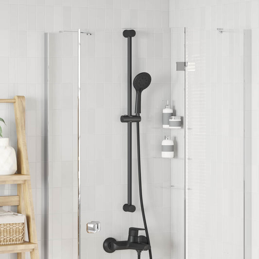 vidaXL Shower Head Holder Black 100 cm Stainless Steel