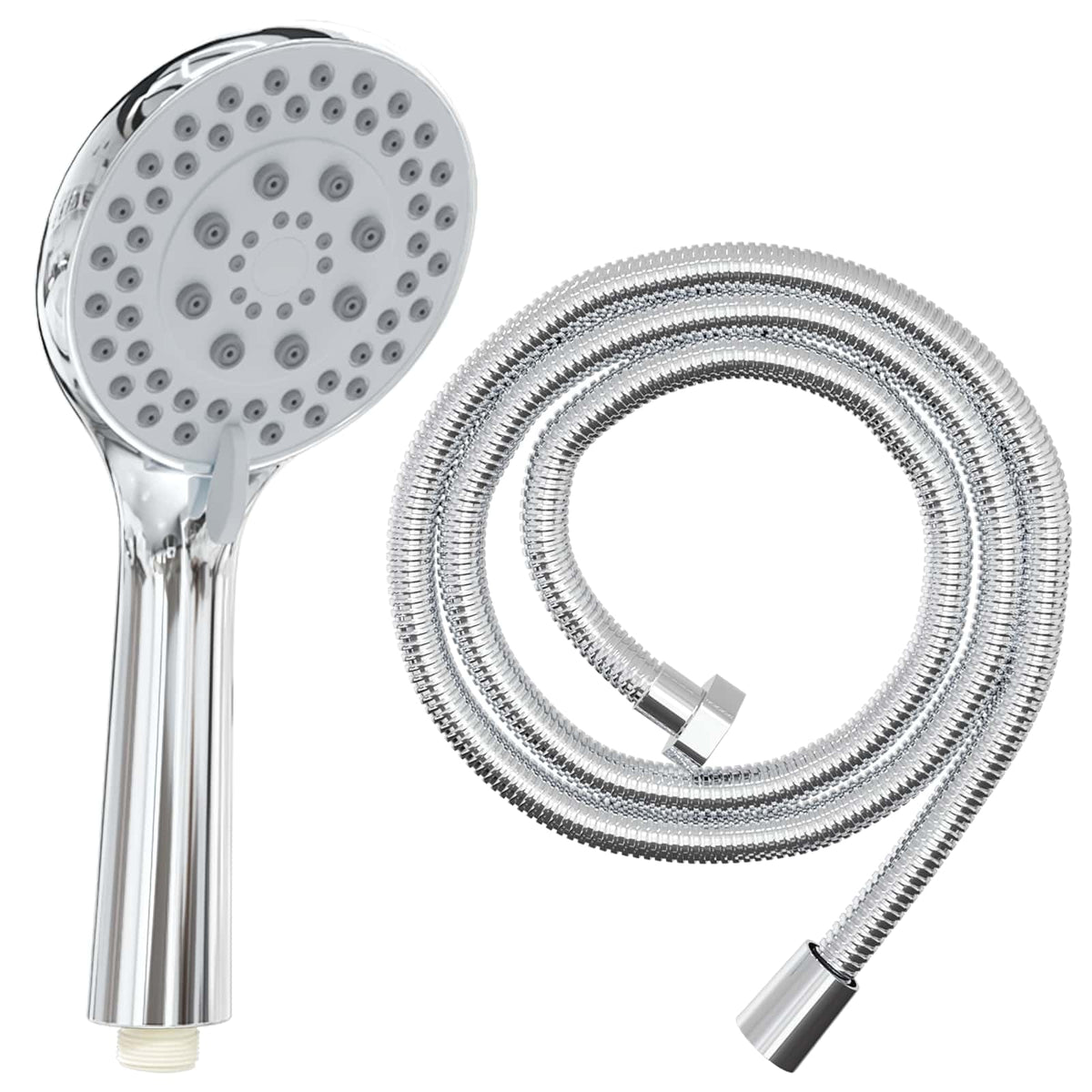 vidaXL Shower Head Set Chrome 150 cm Stainless Steel