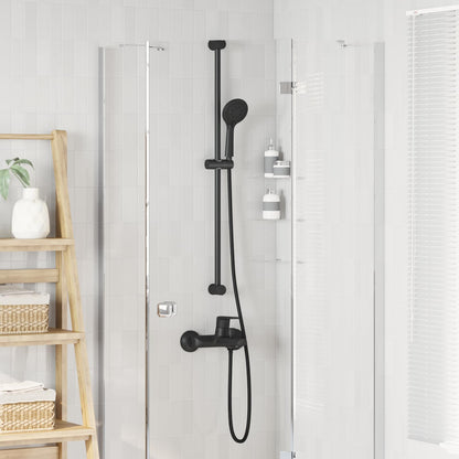 vidaXL Shower Head Set Black 150 cm Stainless Steel