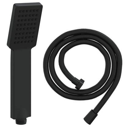 vidaXL Shower Head Set Black 150 cm Stainless Steel
