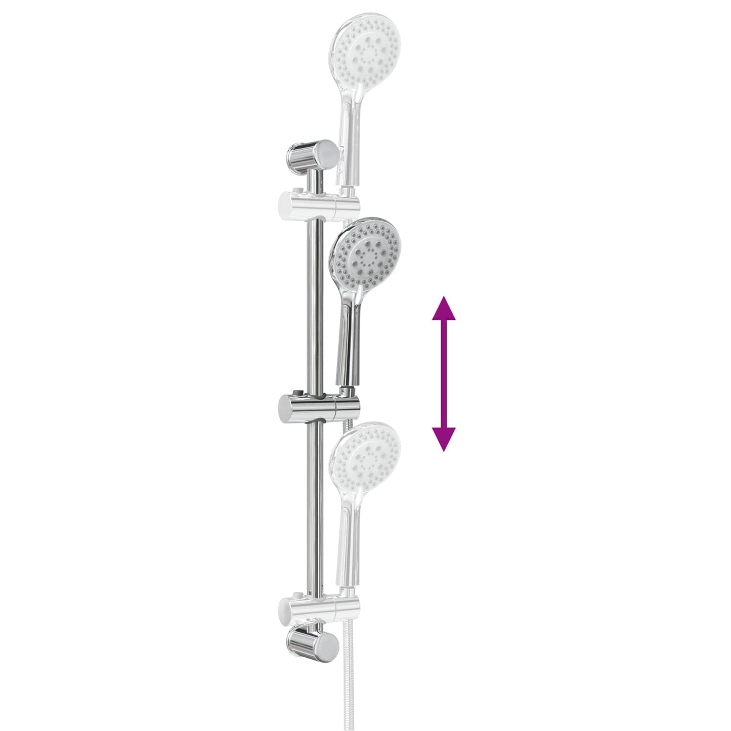 vidaXL Shower System Set Chrome 70 cm Stainless Steel