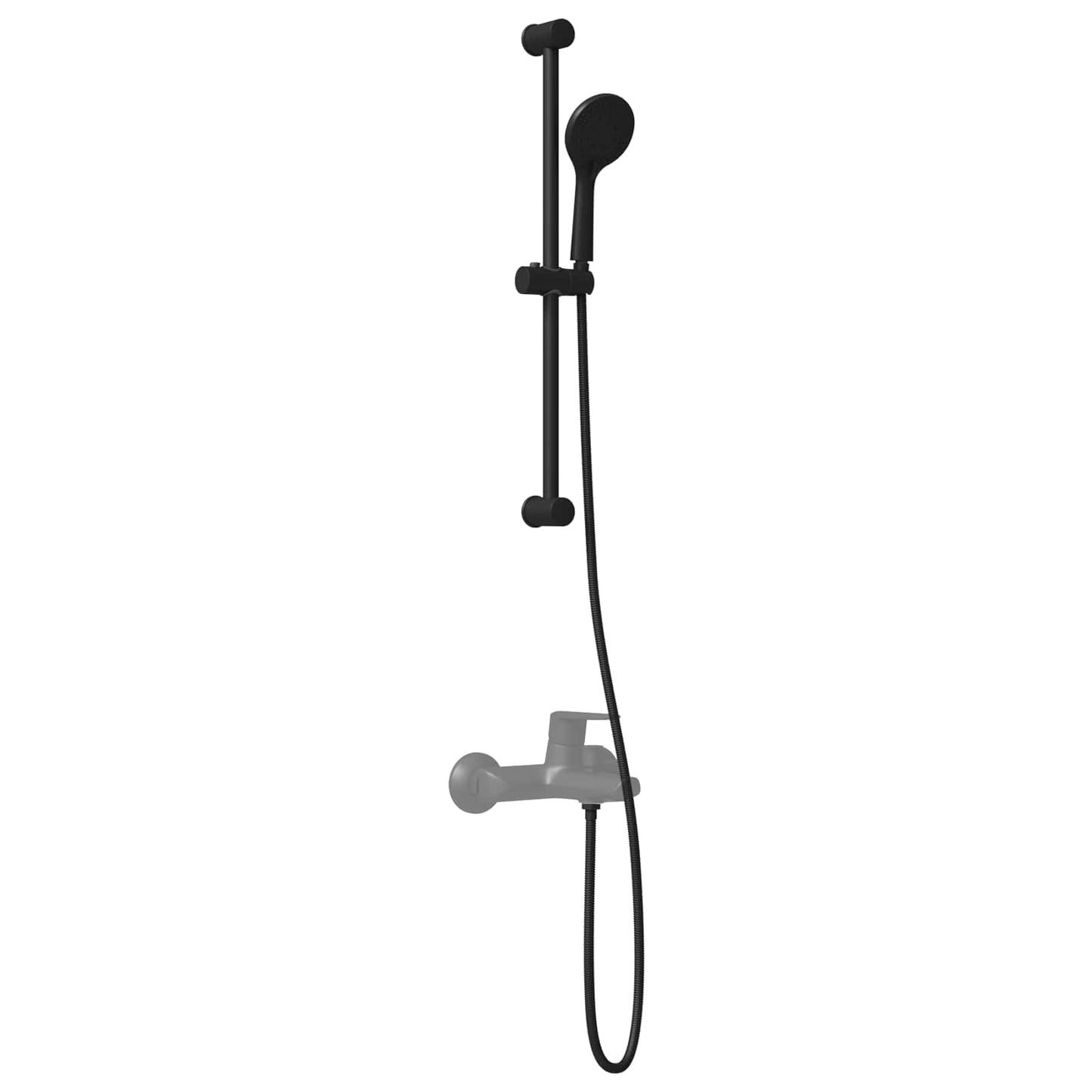 vidaXL Shower System Set Black 70 cm Stainless Steel