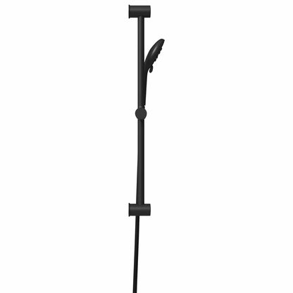 vidaXL Shower System Set Black 70 cm Stainless Steel
