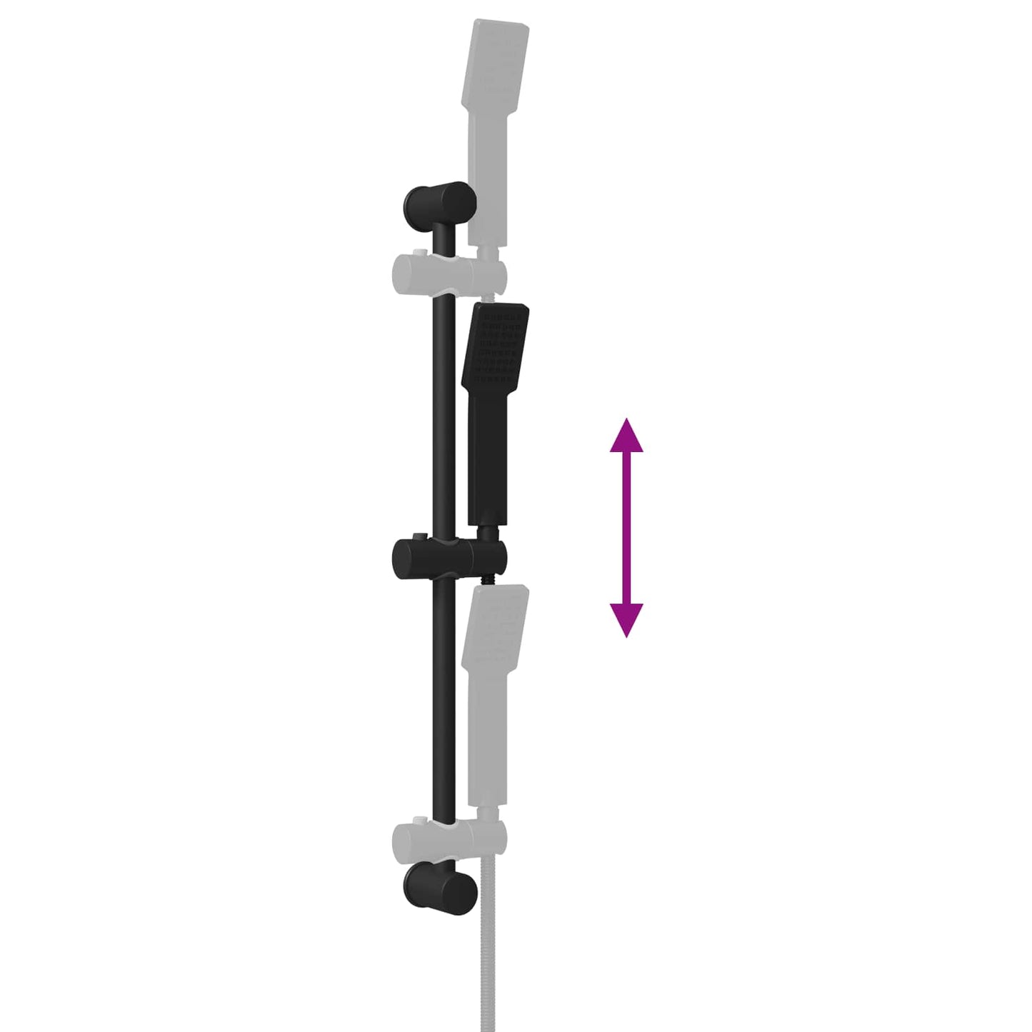 vidaXL Shower System Set Height Adjustable steel