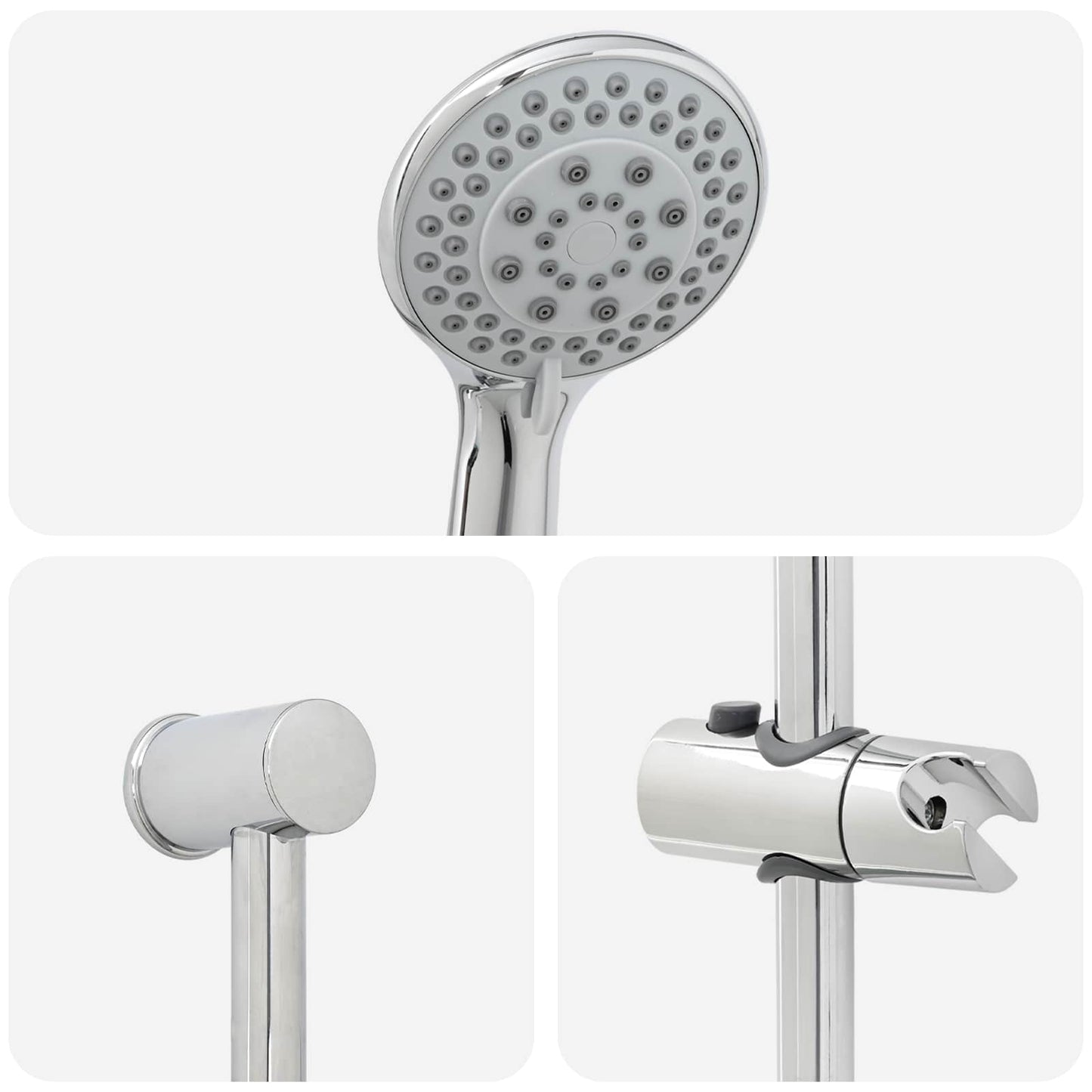 vidaXL Shower System Set Chrome 100 cm Stainless Steel
