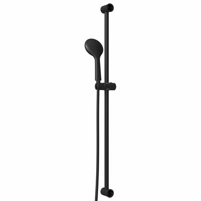 vidaXL Shower System Set Black 100 cm Stainless Steel