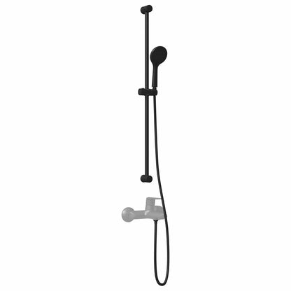 vidaXL Shower System Set Black 100 cm Stainless Steel