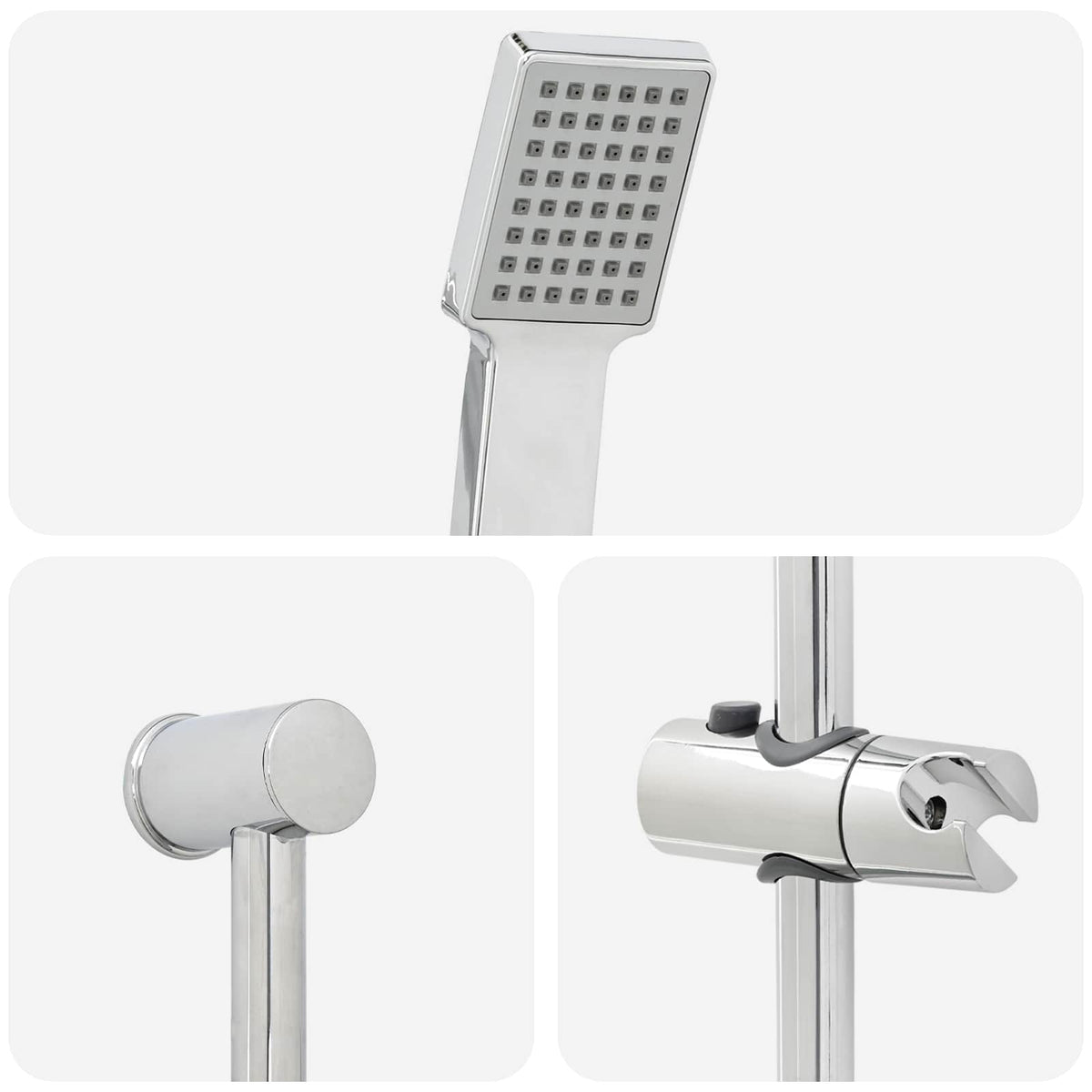 vidaXL Shower System Set Chrome 100 cm Stainless Steel