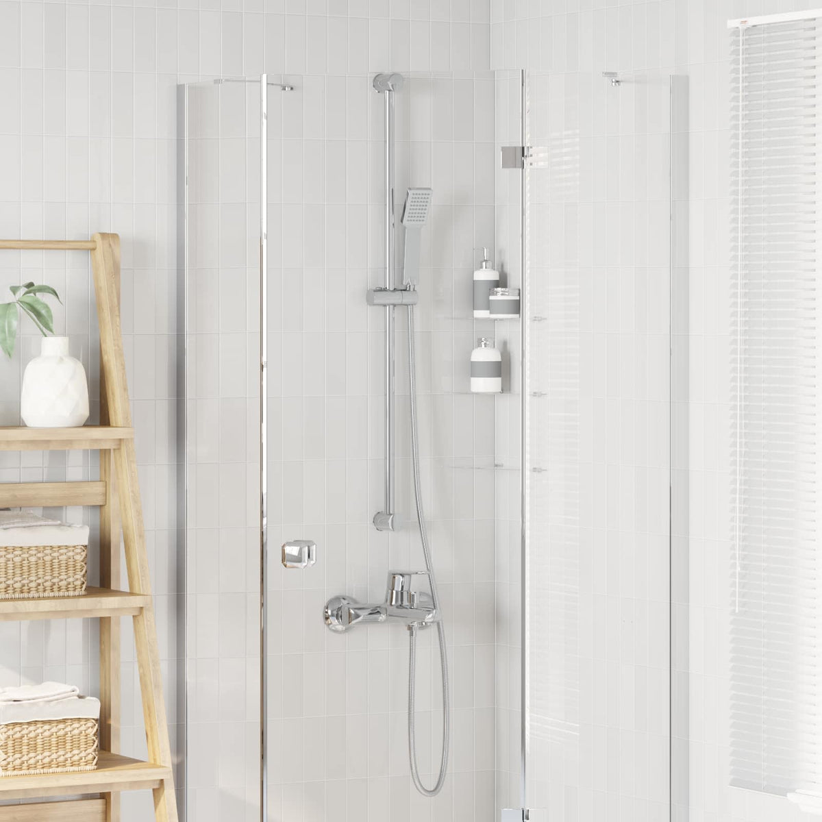 vidaXL Shower System Set Chrome 100 cm Stainless Steel