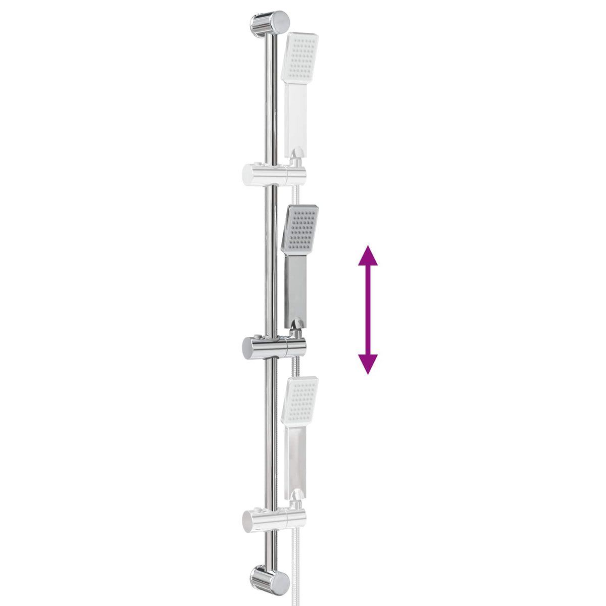 vidaXL Shower System Set Chrome 100 cm Stainless Steel