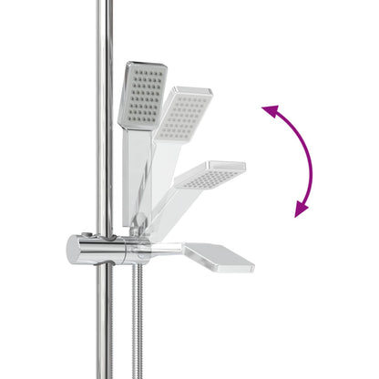 vidaXL Shower System Set Chrome 100 cm Stainless Steel