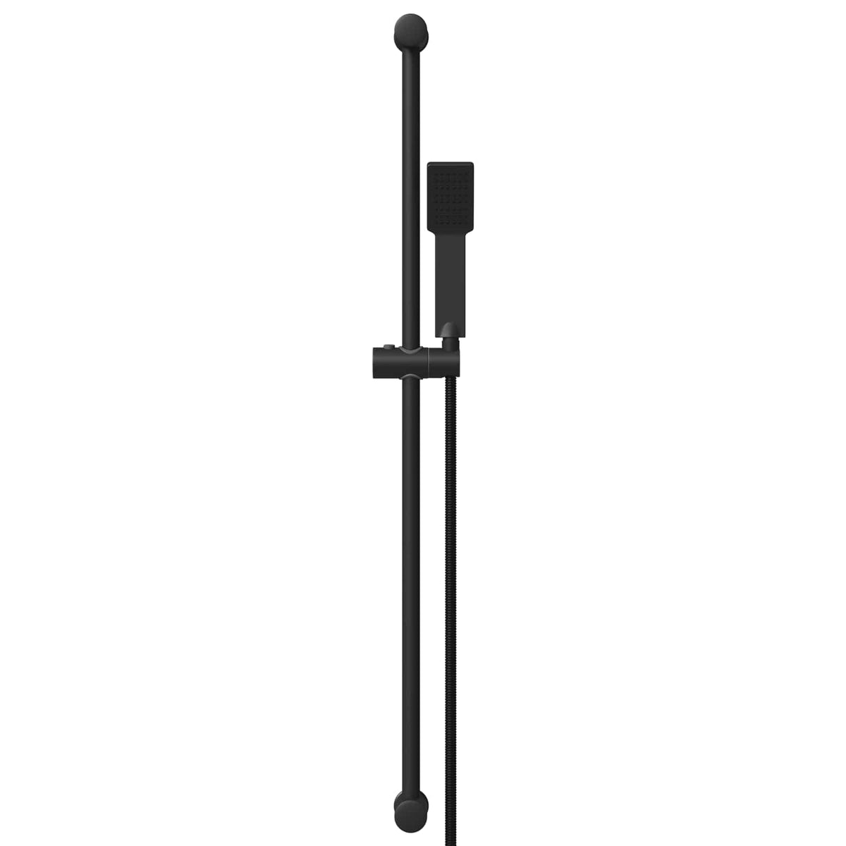 vidaXL Shower System Set Black 100 cm Stainless Steel