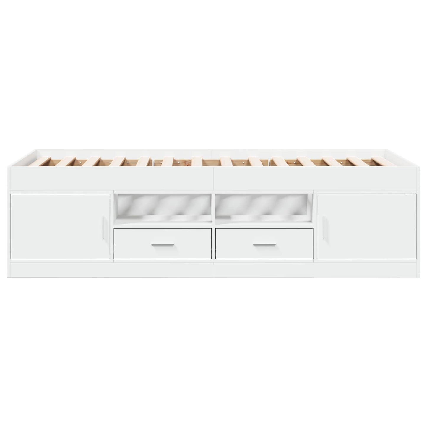 vidaXL Bed Frame with Storage White 80 x 200 cm Engineered Wood