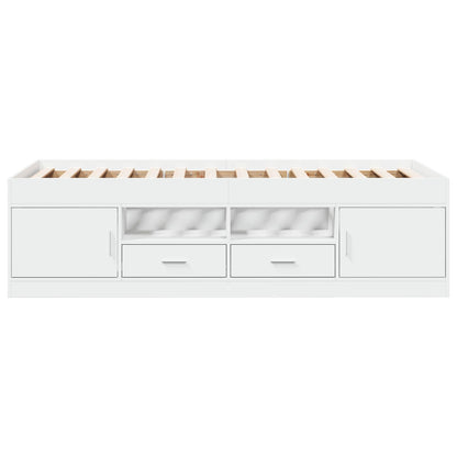 vidaXL Bed Frame with Storage White 80 x 200 cm Engineered Wood