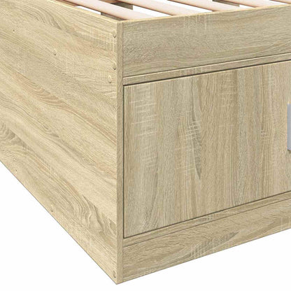 vidaXL Bed Frame with Storage Sonoma Oak 80 x 200 cm Engineered Wood