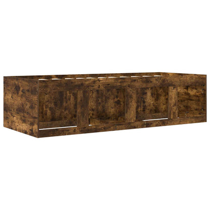 vidaXL Bed Frame with Storage Smoked Oak 80 x 200 cm Engineered Wood