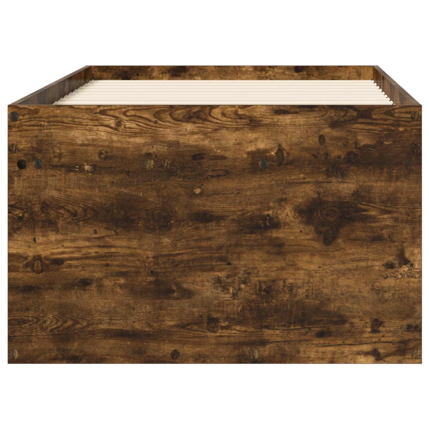 vidaXL Bed Frame with Storage Smoked Oak 80 x 200 cm Engineered Wood