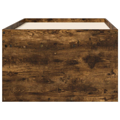 vidaXL Bed Frame with Storage Smoked Oak 80 x 200 cm Engineered Wood