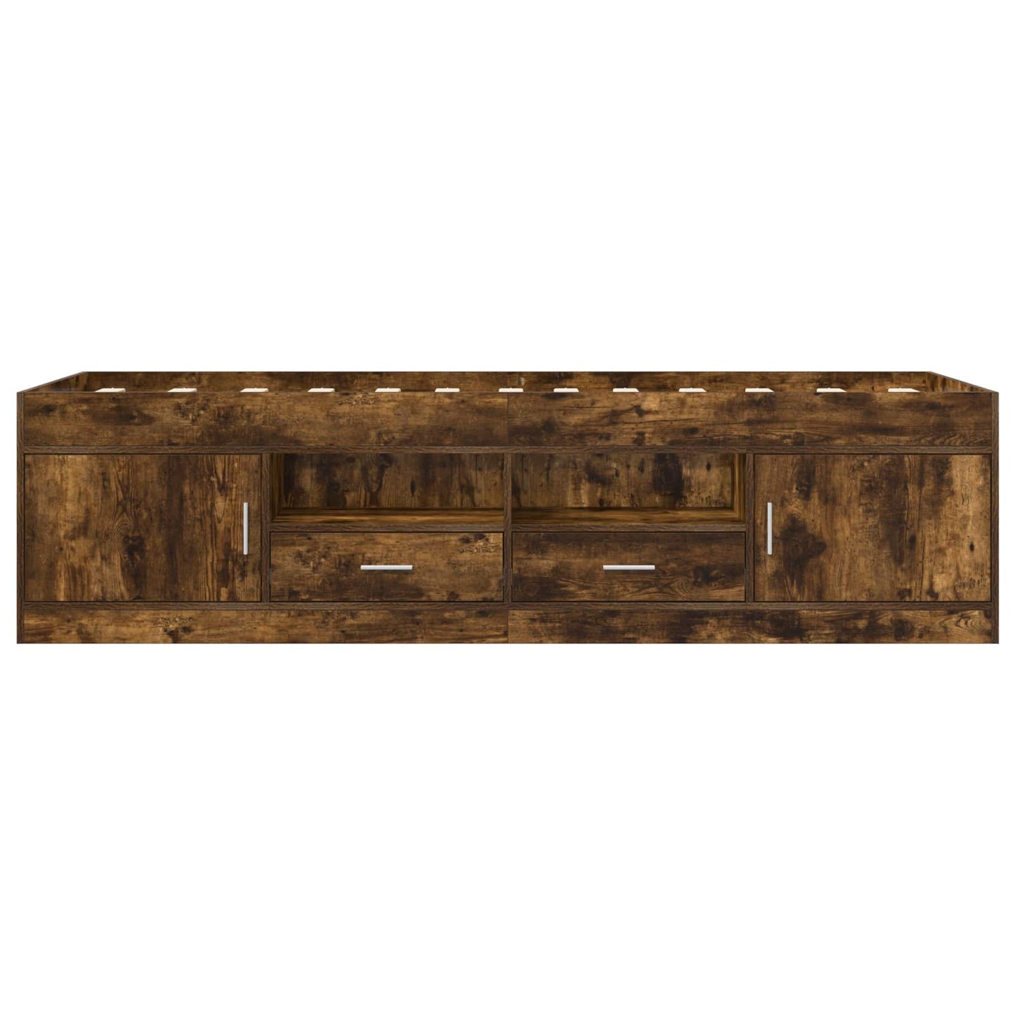 vidaXL Bed Frame with Storage Smoked Oak 80 x 200 cm Engineered Wood