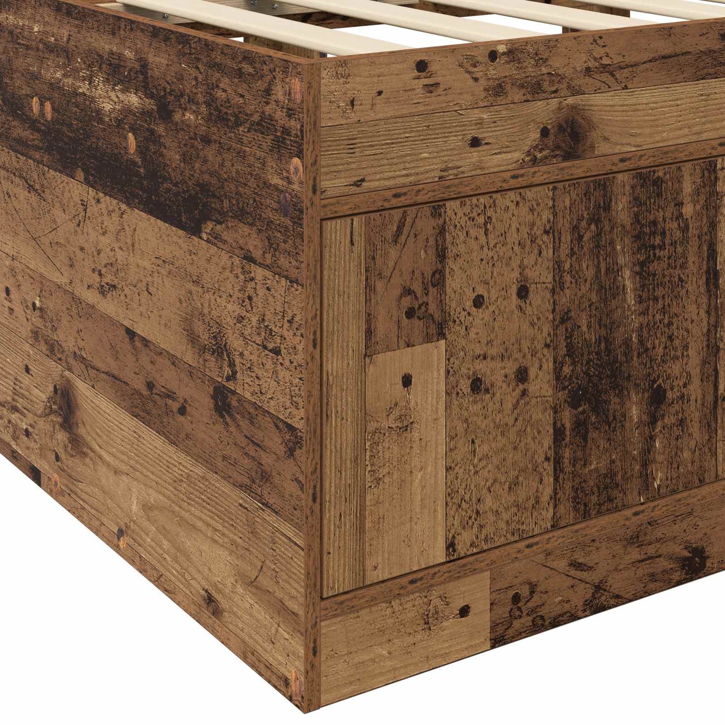 vidaXL Bed Frame with Storage Old Wood 80 x 200 cm Engineered Wood
