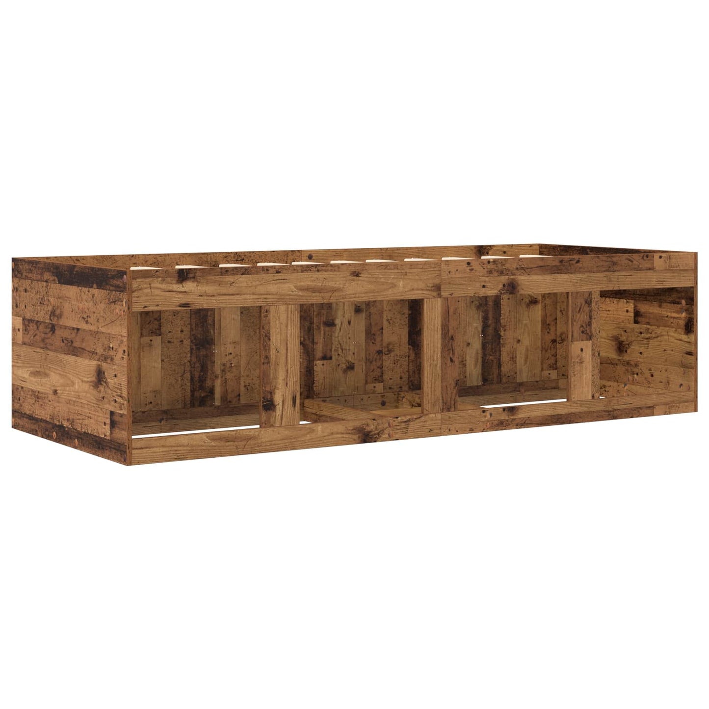vidaXL Bed Frame with Storage Old Wood 80 x 200 cm Engineered Wood
