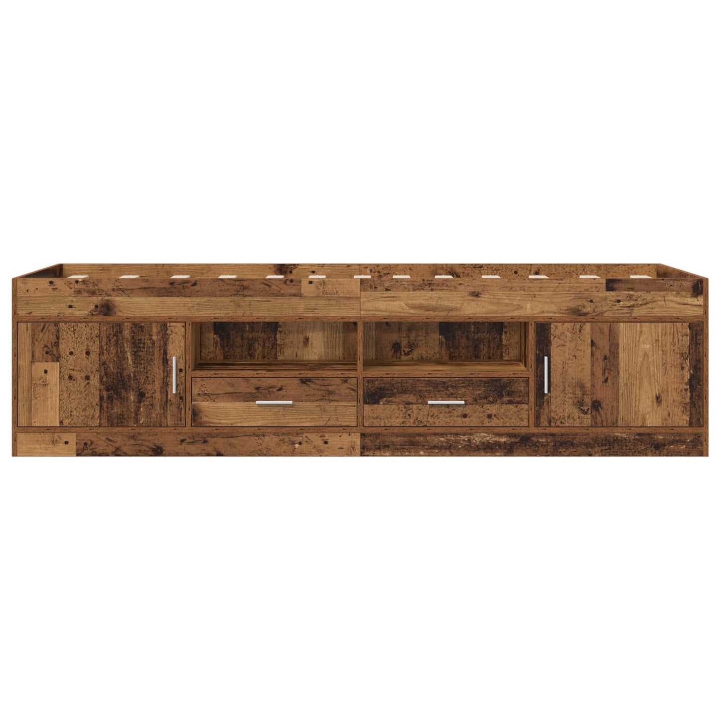 vidaXL Bed Frame with Storage Old Wood 80 x 200 cm Engineered Wood