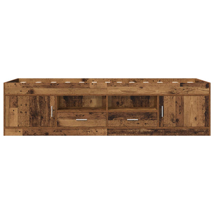 vidaXL Bed Frame with Storage Old Wood 80 x 200 cm Engineered Wood