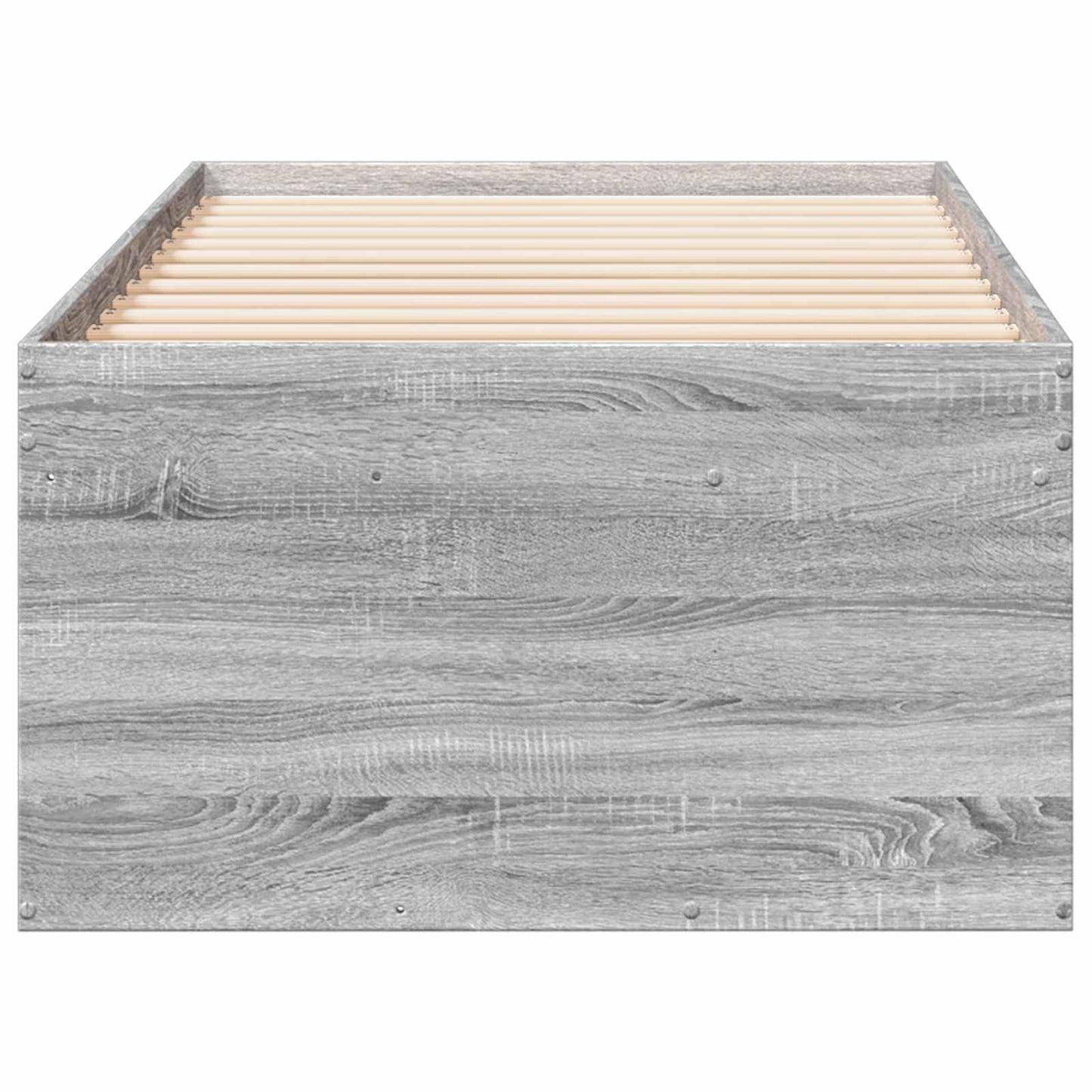 vidaXL Bed Frame with Storage Grey Sonoma 80 x 200 cm Engineered Wood