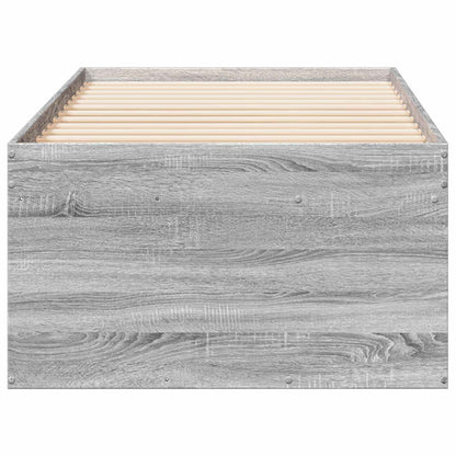 vidaXL Bed Frame with Storage Grey Sonoma 80 x 200 cm Engineered Wood