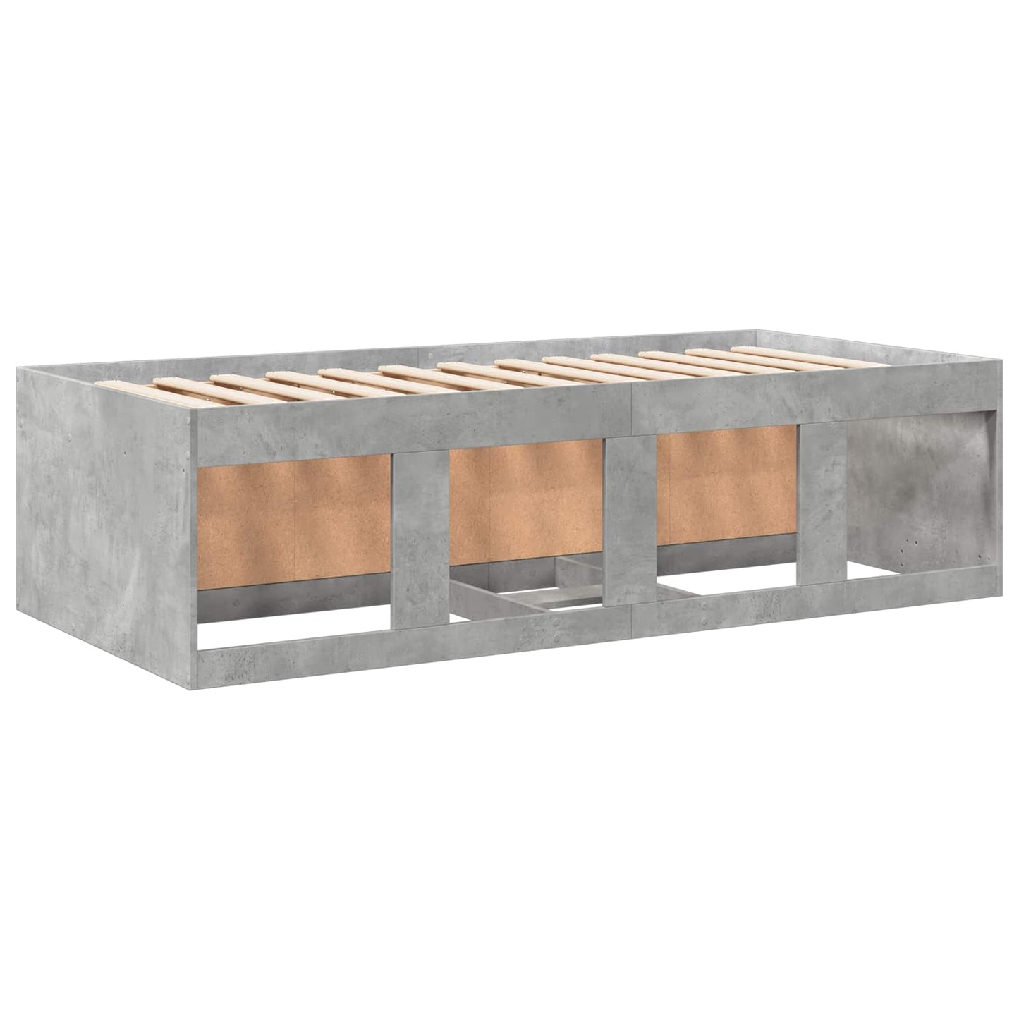 vidaXL Bed Frame with Storage with Drawer Concrete Grey 80 x 200 cm