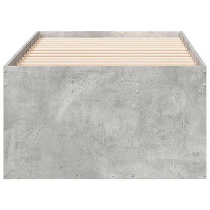 vidaXL Bed Frame with Storage with Drawer Concrete Grey 80 x 200 cm