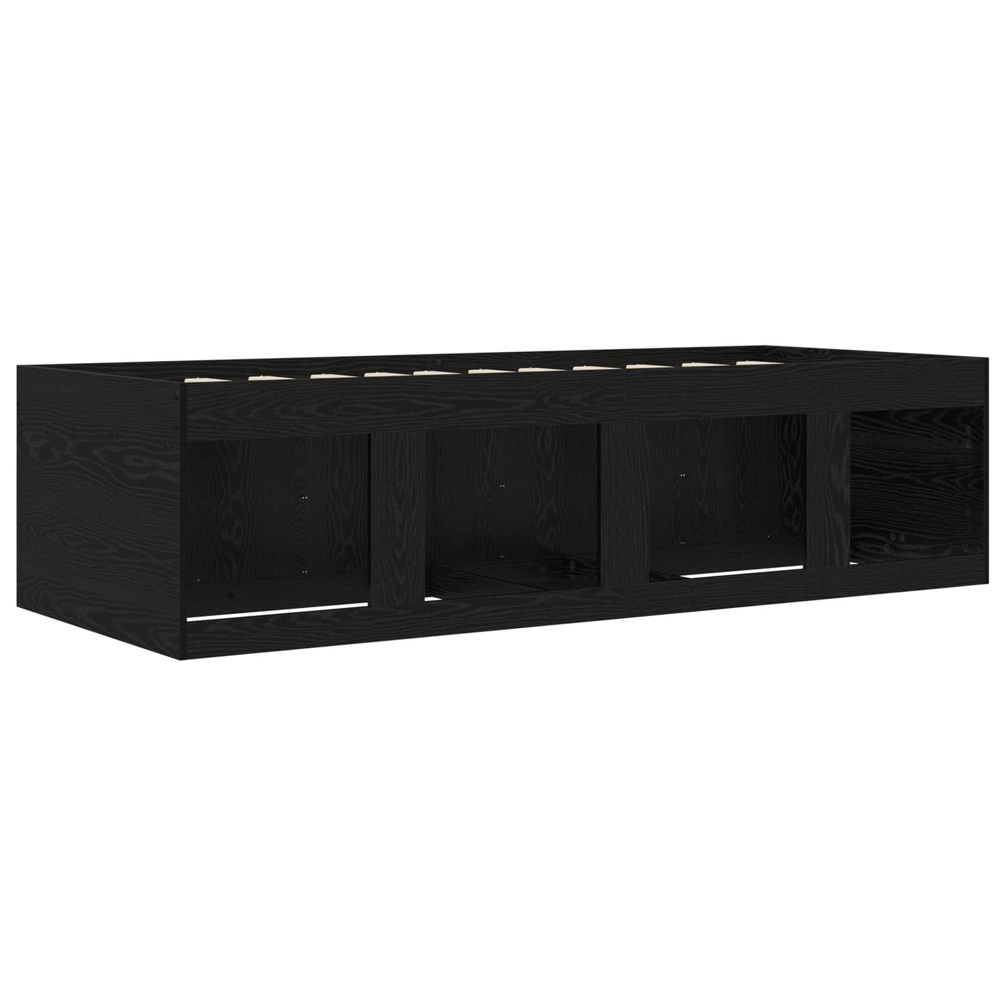 vidaXL Bed Frame with Storage Black Oak 80 x 200 cm Engineered Wood