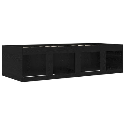 vidaXL Bed Frame with Storage Black Oak 80 x 200 cm Engineered Wood