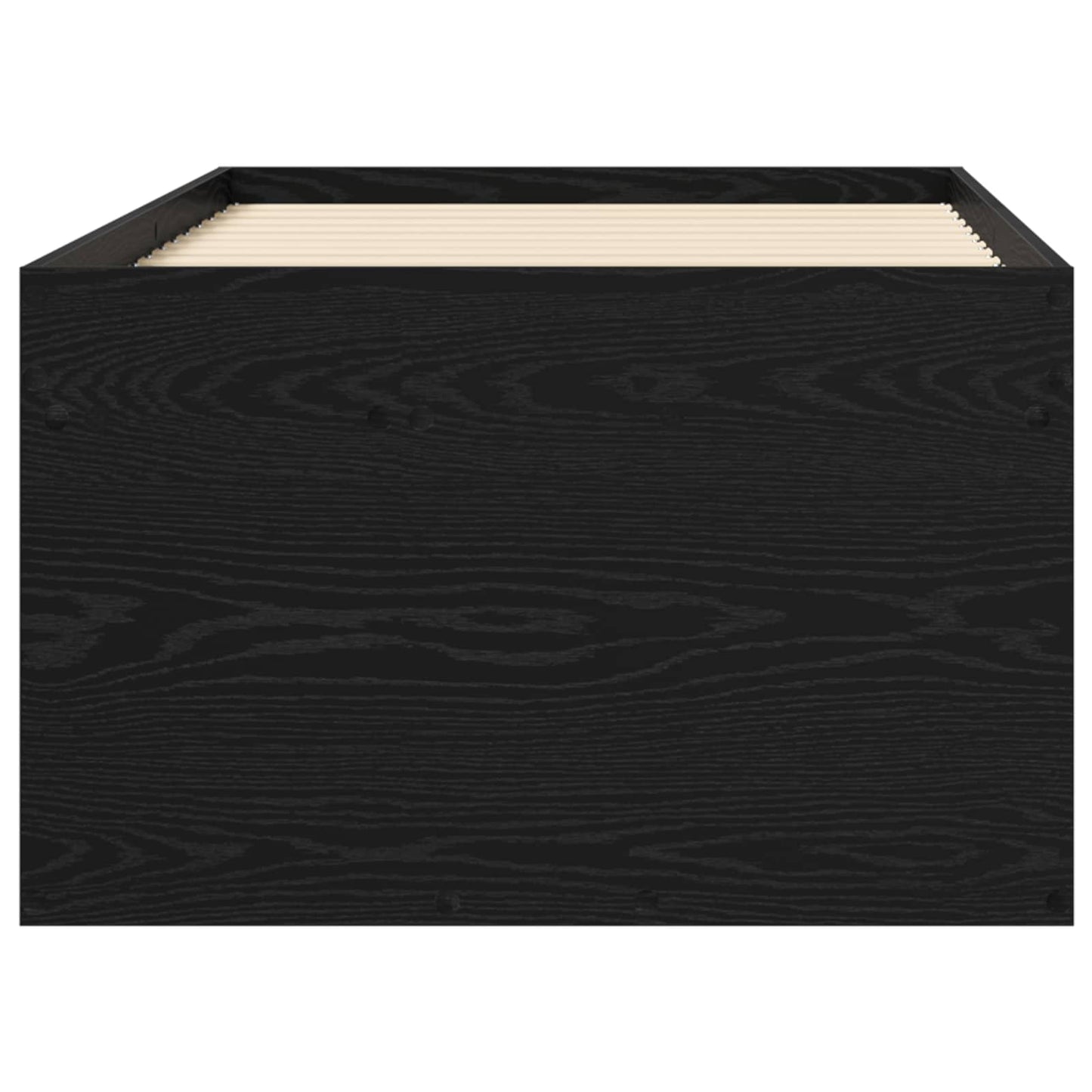vidaXL Bed Frame with Storage Black Oak 80 x 200 cm Engineered Wood