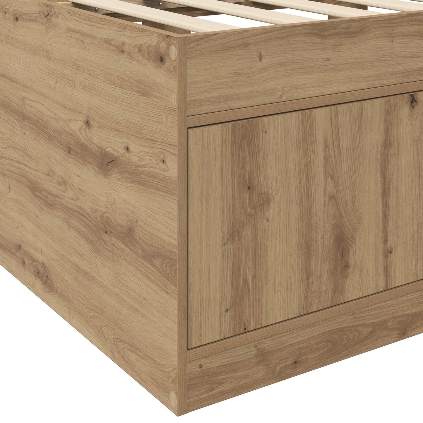vidaXL Bed Frame with Storage Artisian Oak 80 x 200 cm Engineered Wood