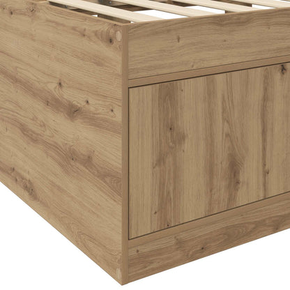 vidaXL Bed Frame with Storage Artisian Oak 80 x 200 cm Engineered Wood