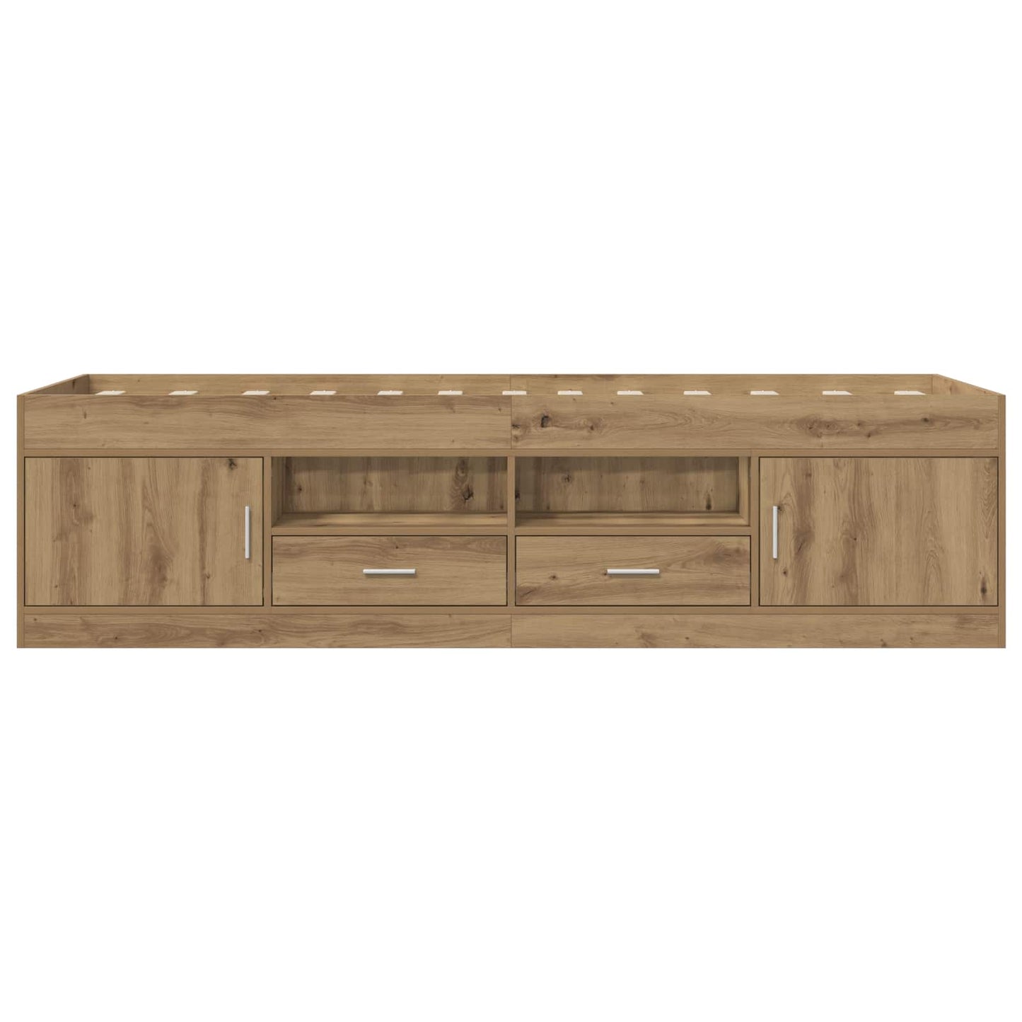 vidaXL Bed Frame with Storage Artisian Oak 80 x 200 cm Engineered Wood