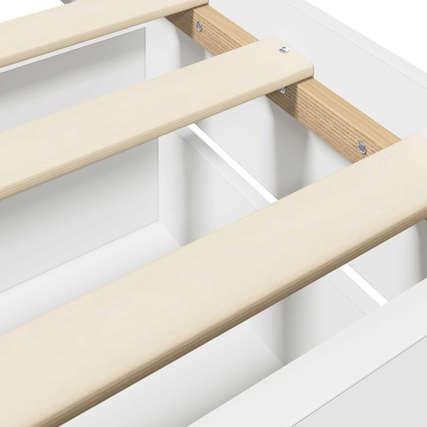 vidaXL Bed Frame with Storage White 80 x 200 cm Engineered Wood