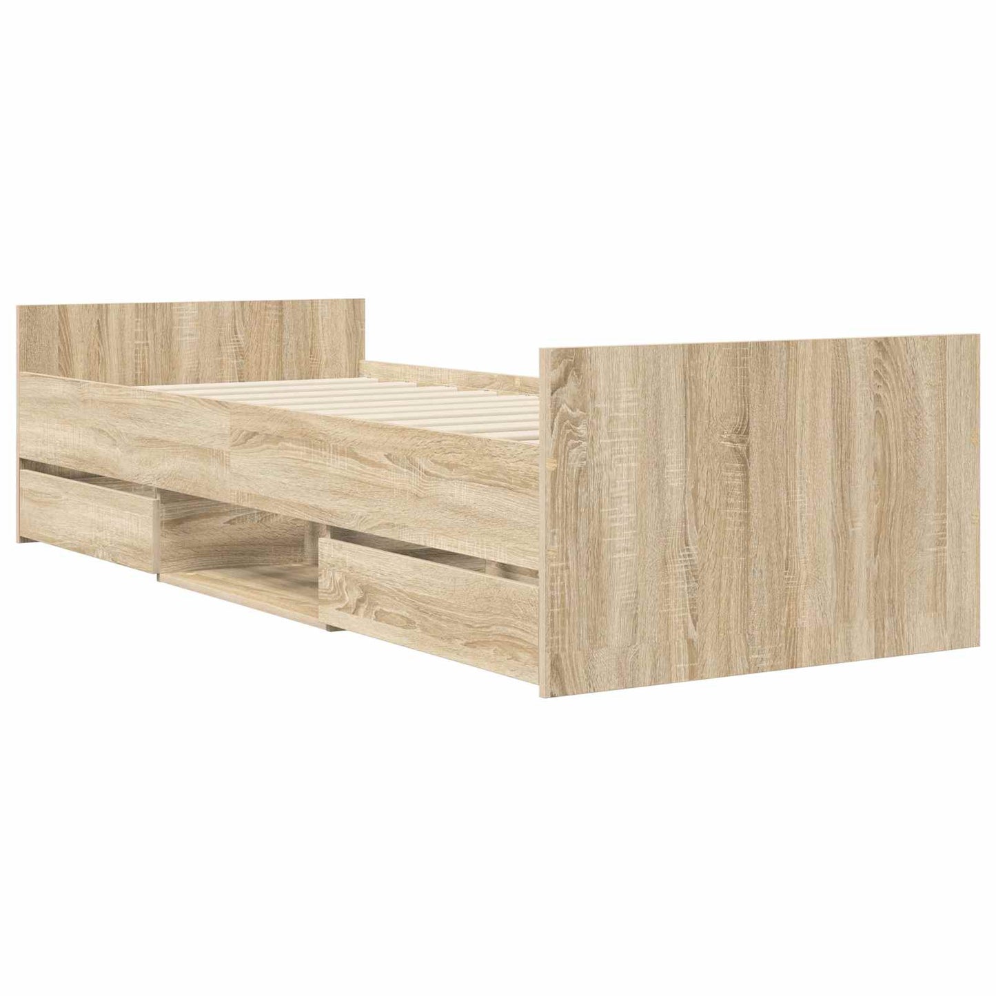 vidaXL Bed Frame with Storage Sonoma Oak 80 x 200 cm Engineered Wood