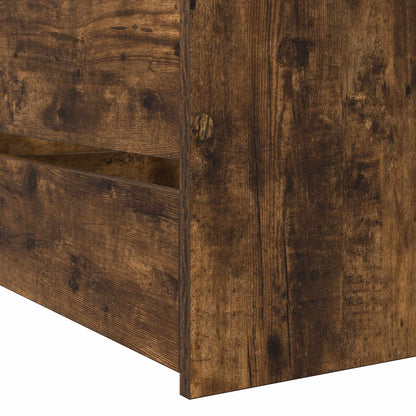 vidaXL Bed Frame with Storage Smoked Oak 80 x 200 cm Engineered Wood