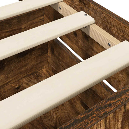 vidaXL Bed Frame with Storage Smoked Oak 80 x 200 cm Engineered Wood