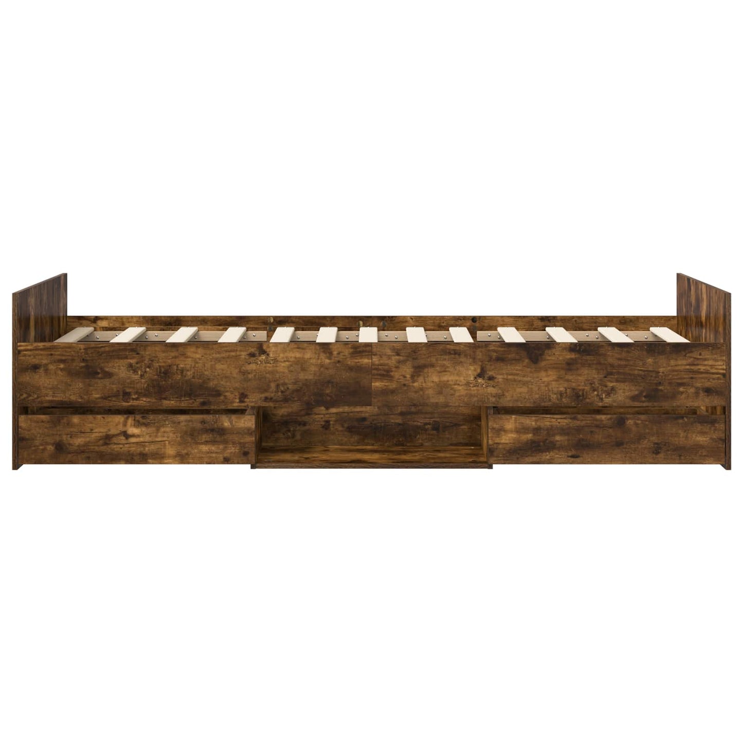 vidaXL Bed Frame with Storage Smoked Oak 80 x 200 cm Engineered Wood