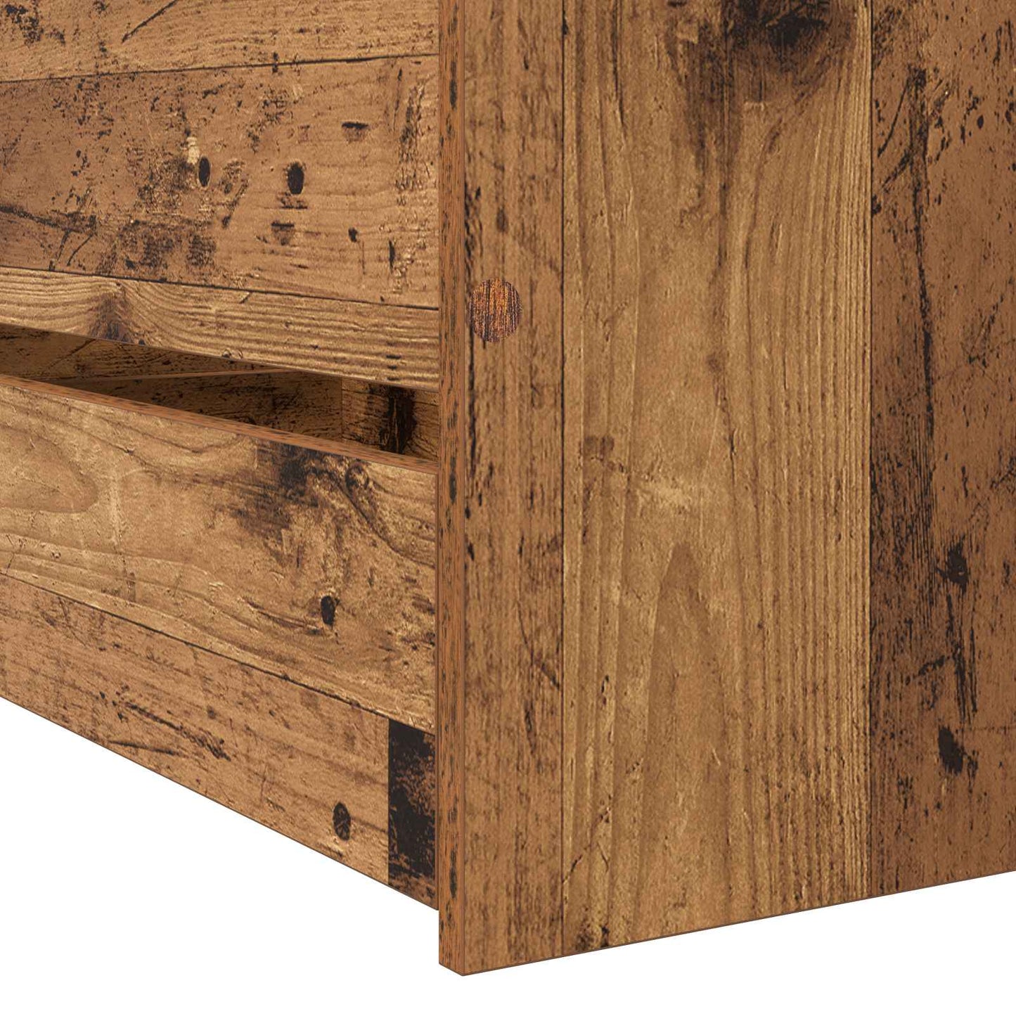 vidaXL Bed Frame with Storage Old Wood 80 x 200 cm Engineered Wood
