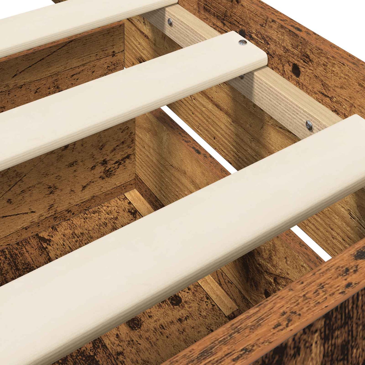 vidaXL Bed Frame with Storage Old Wood 80 x 200 cm Engineered Wood