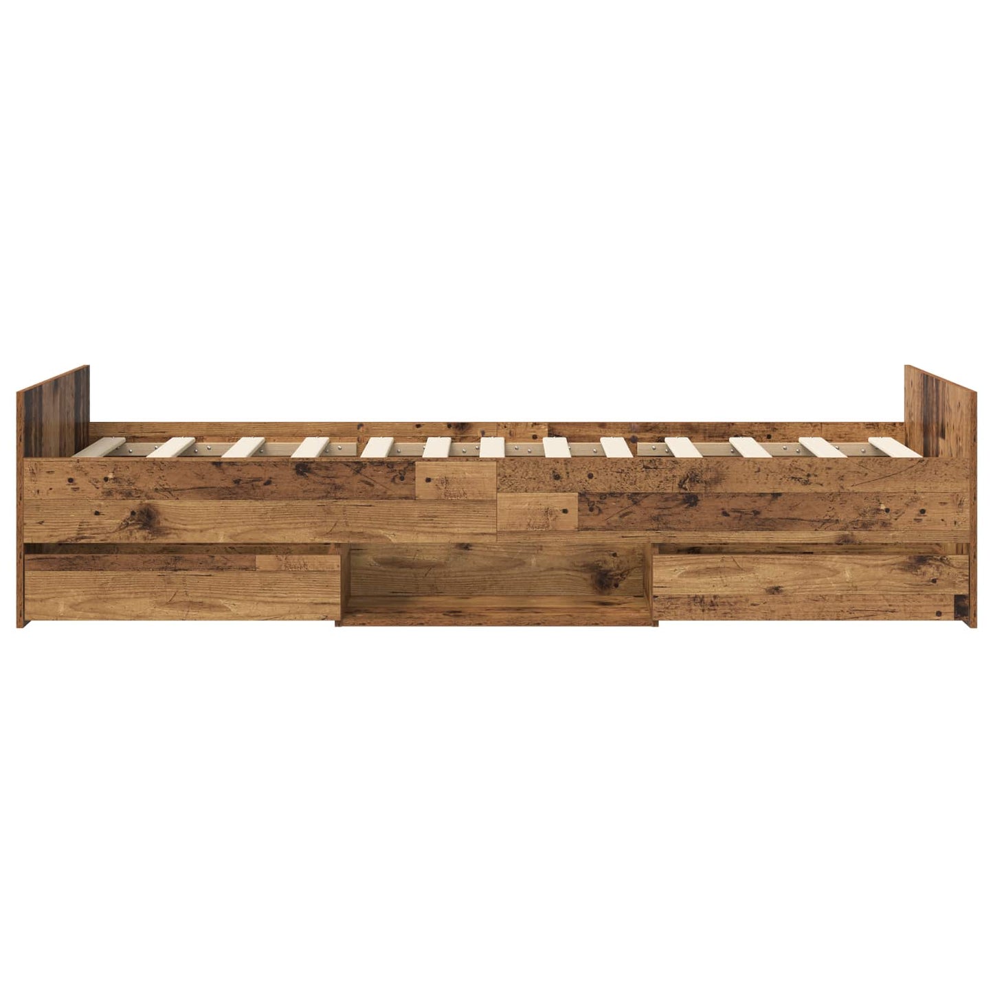vidaXL Bed Frame with Storage Old Wood 80 x 200 cm Engineered Wood