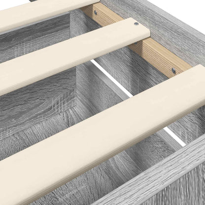 vidaXL Bed Frame with Storage Grey Sonoma 80 x 200 cm Engineered Wood